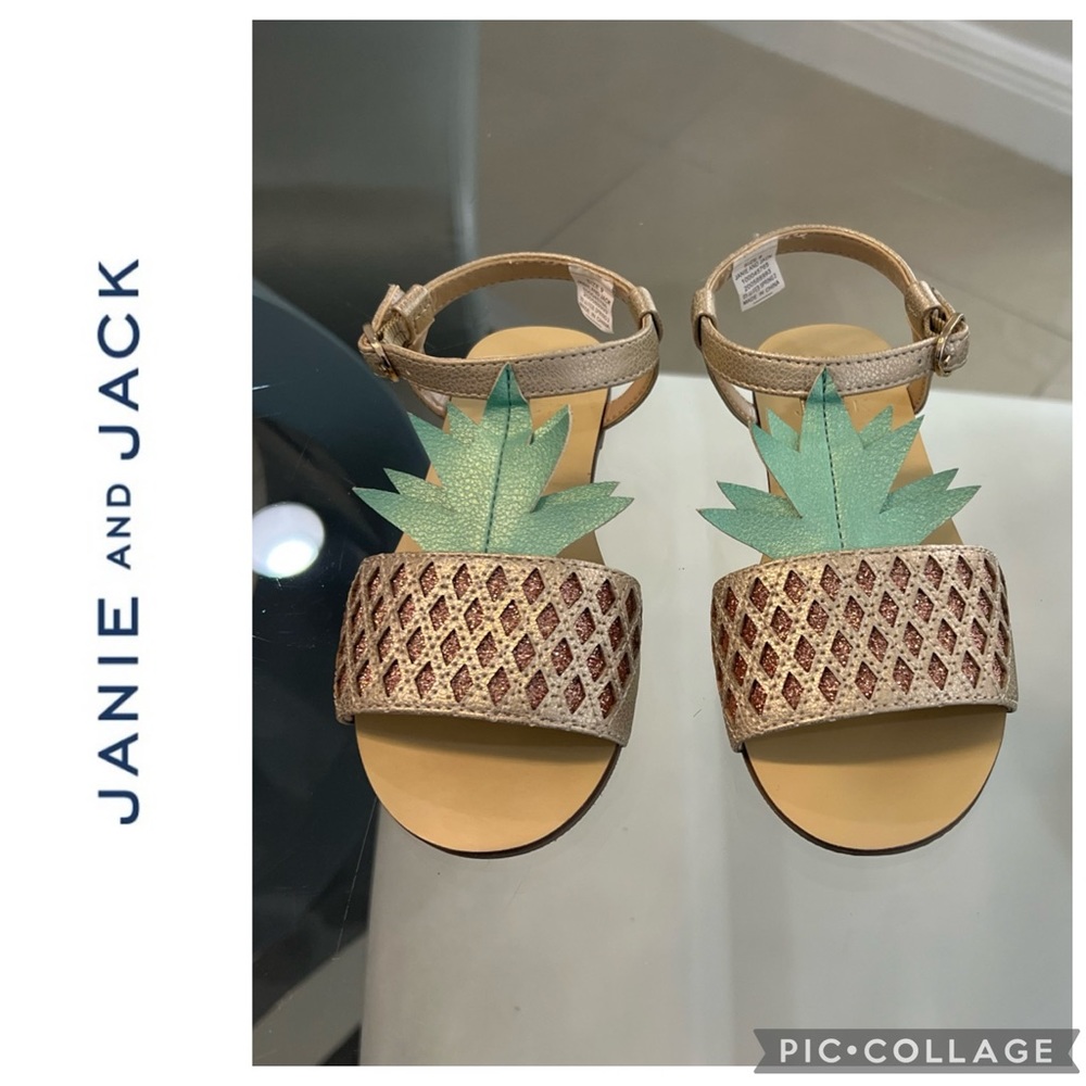 (NEW) METALLIC PINEAPPLE SANDAL size 9